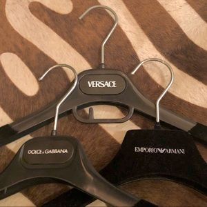 (3) Authentic Couture Hangers VERSACE/DOLCE/ARMANI